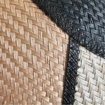 New Handmade Buntal Straw Clutch Purse Chain Strap Magnetic Snap Closure Tan Brown Photo 7