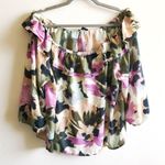 J.Crew Mercantile Blouse Floral Ruffled Neck Top Sz XL EUC Off Shoulder Photo 5
