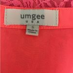 Umgee Women Top S Neon Orange Mixed Media Lace Girly Cottage Festival Vibrant Photo 1