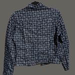 Guess  Los Angeles  Blue Denim Jacket All Over Logo Print Woman’s medium Photo 4