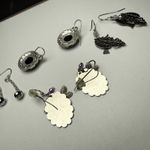 Dangle Drop Pierced Earrings Lot Of 4 Silver Tone Dragonfly Hummingbird Etc Photo 8