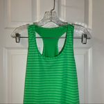 Danskin  Now Green Striped Scoop Neck Sleeveless Tank M Photo 3