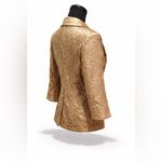Gold Blazer & Metallic Shirt Set Womens Large Padded Shoulder Statement Outfit Photo 3