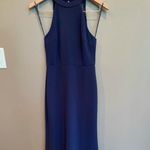 NEW Lulus Joella Lace‎ Halter Maxi Dress Navy Blue Size Small Photo 3