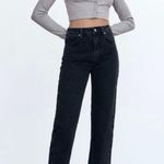 ZARA High Rise Straight Leg Jeans Photo 0