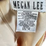Vintage Megan Lee Dress with Attached Scarf Yellow Size 14 Photo 3