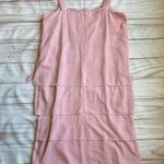 Ursula of Switzerland Vintage Bridesmaid Pink Layered Ruffle Midi Dress Size 14 Photo 6