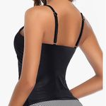 Tempt Me Women Tankini Set High Neck Bathing Suit Set Tummy Control Swimsuit Top Ruched Photo 3