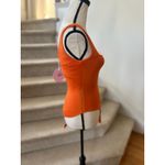 Princess Polly NWT Tamikah Neon Orange Square Neck Sleeveless Body Suit Photo 4
