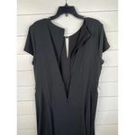 Ralph Lauren Lauren  Black Short Sleeve Metal Plaque Keyhole Crew Neck Dress 16 Photo 5