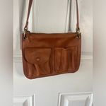 NEW By Anthropologie CAMEL Vegan Leather Crossbody Bag 2 SEPARATED COMPARTMENT Brown Photo 1