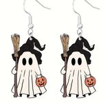 🌸 4 for $20 Ghost Witch Earrings White Photo 0