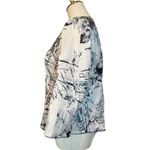 Coldwater Creek  Blue White Floral Embroidered Jacket Petite 14 14P Photo 1