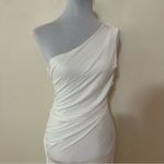 Bardot Rosalie One Shoulder Sheath Midi Dress Orchid White Womens Size Small Photo 4