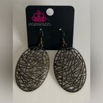 Paparazzi NEW  Way Out of Line Brass Oval Earrings Photo 2