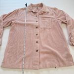LL Bean Light‎ Pink Wide Wale Corduroy Oversized Button Up Cotton Shirt Size XS Photo 6