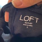 Loft  Black Cotton Eyelet Ruffle Trim Top Small EUC Photo 4