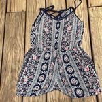 Angie Bohemian Design Criss Cross Back Spaghetti Strap Romper Size Med Photo 0