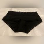PINK - Victoria's Secret Victoria’s Secret Pink Black Low Rise Lace Trim Boyshort Size M New Without Tag Photo 4