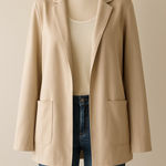 Premise Suede Brown Faux Taupe Jacket XL | Quiet Luxury Neutral OfficeCore Layer Photo 0