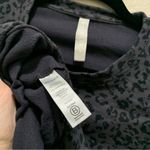 Athleta Pure Luxe Leapard Print Gray Black Crewneck relaxed LS sweater top Photo 5