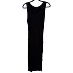 GOLDRAY Rosalee Ribbed Knit Midi Dress Tie Side Bodycon Black NWOT Medium Photo 1