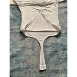 EXPRESS  Body Contour White Scoop Neck Long Sleeve Bodysuit S Photo 4