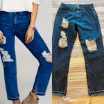 Show Me Your Mumu Brooklyn Straight Crop Distressed Released Frayed-Hem Sz 28 Photo 1