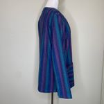 Vintage Striped Turquoise Purple Blue Wool Blazer Medium? Photo 3