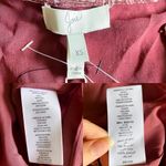 Joie  Dress Snow Silk Mini Floral Paisley Long-Sleeve Port Wine XS NWT Photo 5