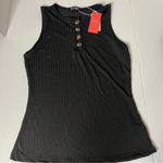 Flamingo Women’s Black Ribbed Sleeveless Easygoing Silky Feel Top Size XL NEW! Photo 3