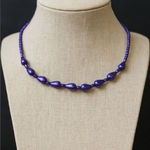 Vintage Y2K Women’s Purple Beaded Choker Princess‎ Necklace 90’s Clueless Bold Photo 0