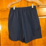 Gymshark  Women’s Navy/White athletic shorts Both Pockets& Drawstrings Sz Med-EUC Photo 3