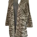 J.Jill Pure Jill Mixed-Stitch Marled Cardigan Open Front M shacket knit classic Photo 9