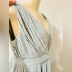 Little Mistress  Pleated Lace Maxi Evening Dress in Sage colour Maternity dress 8 Photo 9