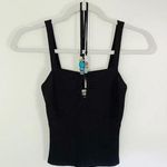Tressé Paris Knit Beaded Halter Tank Top Black Size T1 Photo 5
