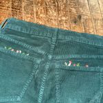 J Crew green corduroy embroidered mushrooms 25 shorts Black Photo 3