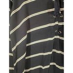 Faithfull the Brand Navy Blue Striped Lace Up Long Sleeve Shirt Women Sz M Photo 2