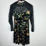 Bebop Velvet Floral Lace Dress Women M Fairy Grunge Goth Cottagecore Academia Photo 2