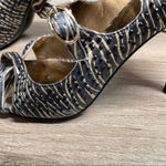 CARLOS SANTANA Black Studded Animal Print Heel Size 6 Photo 4