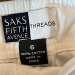 Saks 5th Avenue  Threads white cotton cargo pants size 6 Photo 5