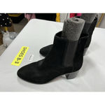 Banana Republic Womans Bananna Republic Pullon Ankle Boots Black 8.5 M Block Heel Elastic Ankle Photo 1