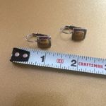 Mixed Metal Silver & Gold Tone Square Shaped Earrings Photo 3