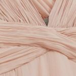 ASOS 🛍️ DESIGN Bridesmaid Blush Ruched Bodice Drape Maxi Dress Wrap Waist 6 Photo 2