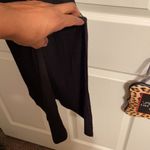 Bongo  Ribbed Black Racerback Dress with Side Split Photo 2