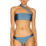 JADE SWIM Halo Bikini Top & Most Wanted Bottom, Blue Sheen, Medium Photo 3