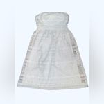 J.Crew Size 8 Strapless Light Olive Green Eyelet Laced Dress Cotton Full Lining Photo 3