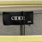 Cider  Gray Ruched Long Sleeve Faux Wrap Top Sz 2XL NWT Photo 3