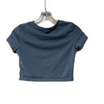 SheIn  Women’s Dark Gray Cropped Biker Skull Shirt Photo 2