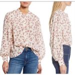 frame denim  100% silk floral blouson blouse size small Photo 1